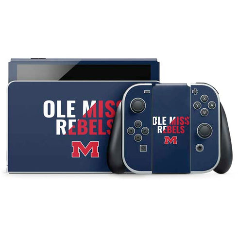 University of Mississippi Ole Miss Rebels Nintendo Switch OLED (2021) Skin